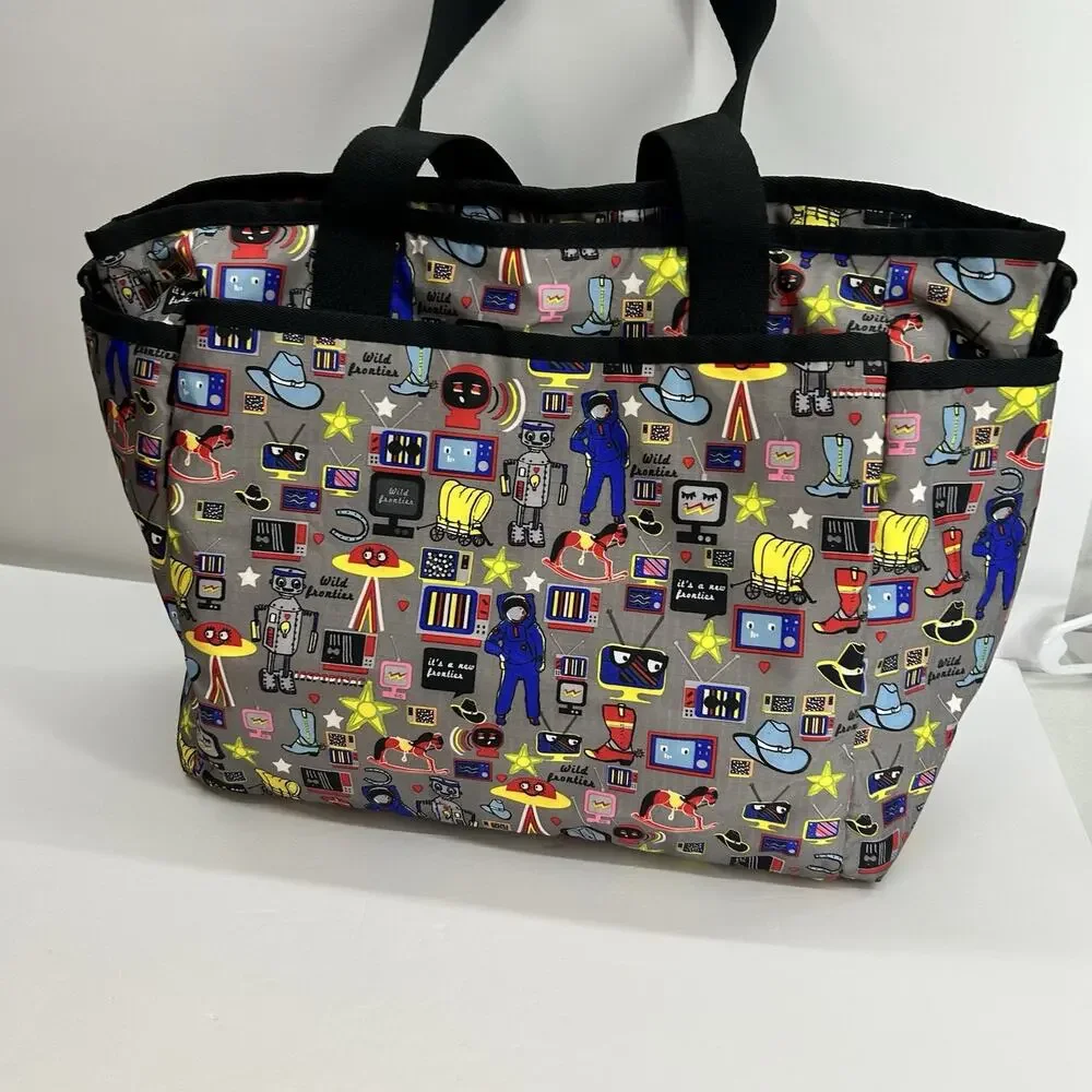 LeSportsac Ryan Baby Tote Diaper Bag Buckaroo HTF Rare With Changing Pad